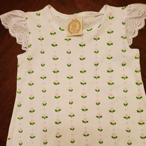 TBBC 4T Polly Play Shirt w/ Eyelet Lace Sleeves